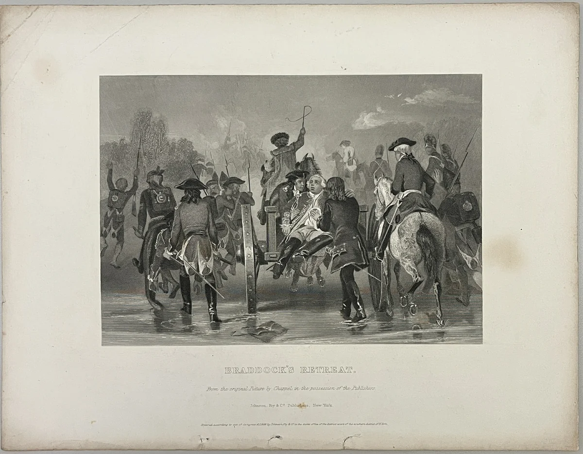 Braddock's Retreat by Alonzo Chappel, other, 1858