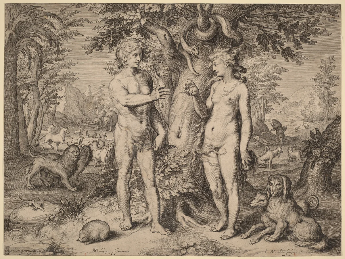 The Fall of Man by Jacob Matham, print, 1606