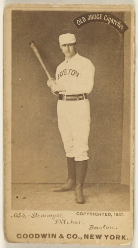 Stemmyer, Pitcher, Boston, from the Old Judge series (N172) for Old Judge Cigarettes by Goodwin & Company, photograph, 1887