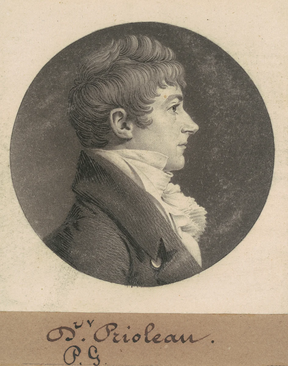 Philip Gendron Prioleau by Charles B. J. Févret de Saint-Mémin, print, 1809