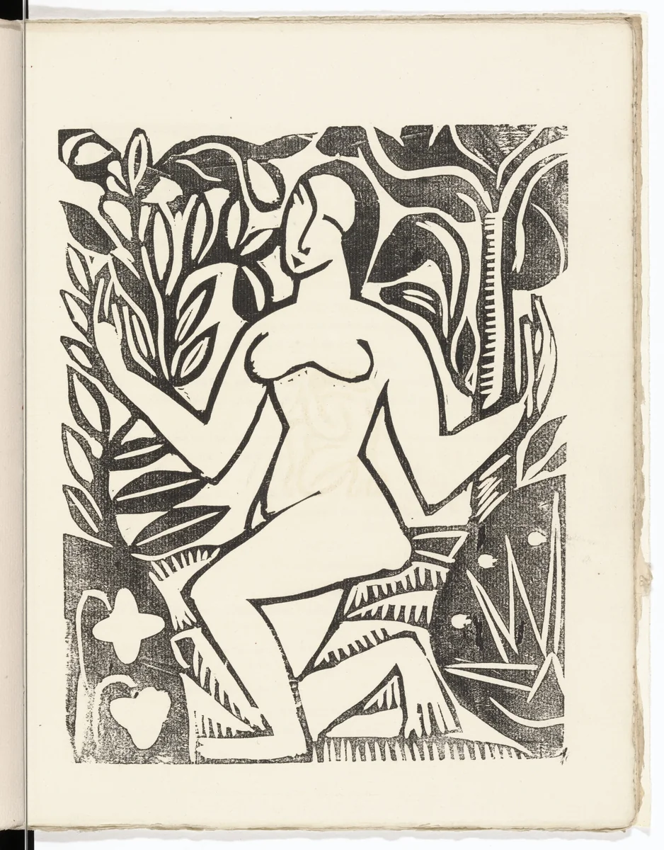 Plate (folio 29) from L'Enchanteur pourrissant by André Derain, illustrated book, 1909