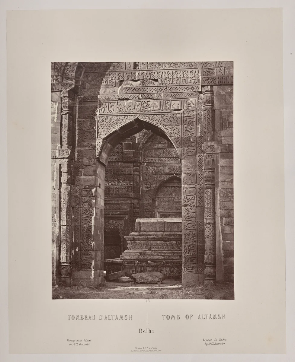 Tomb of Altamsh, Delhi by Louis-Théophile Marie Rousselet, photograph, 1865-1870