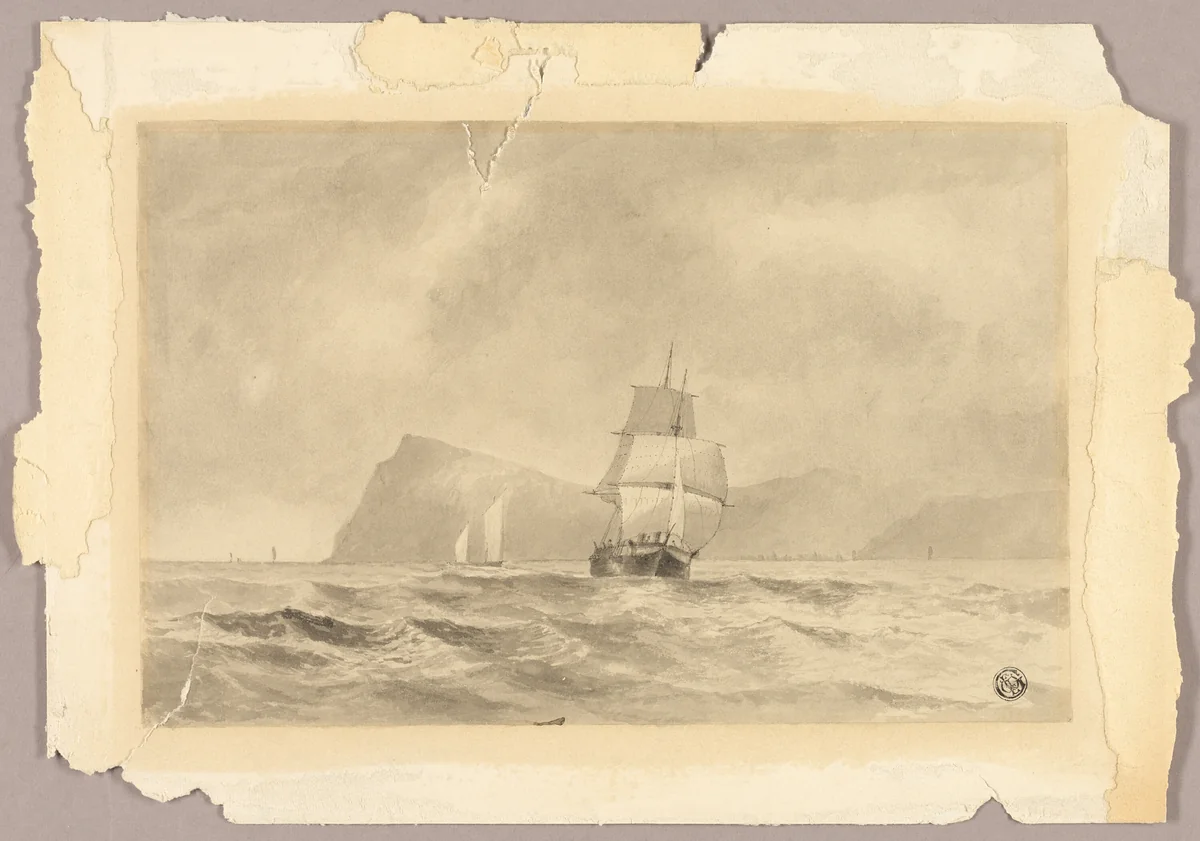 Off Whitby by Edward William Cooke, drawing, 1831-1880