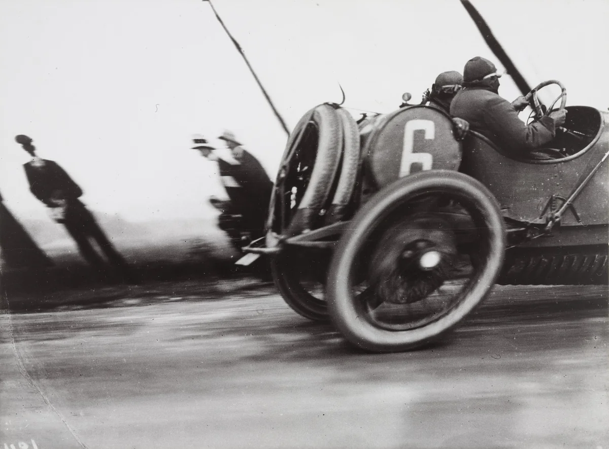 Grand Prix of the Automobile Club of France, Course at Dieppe by Jacques-Henri Lartigue, photograph, 1912
