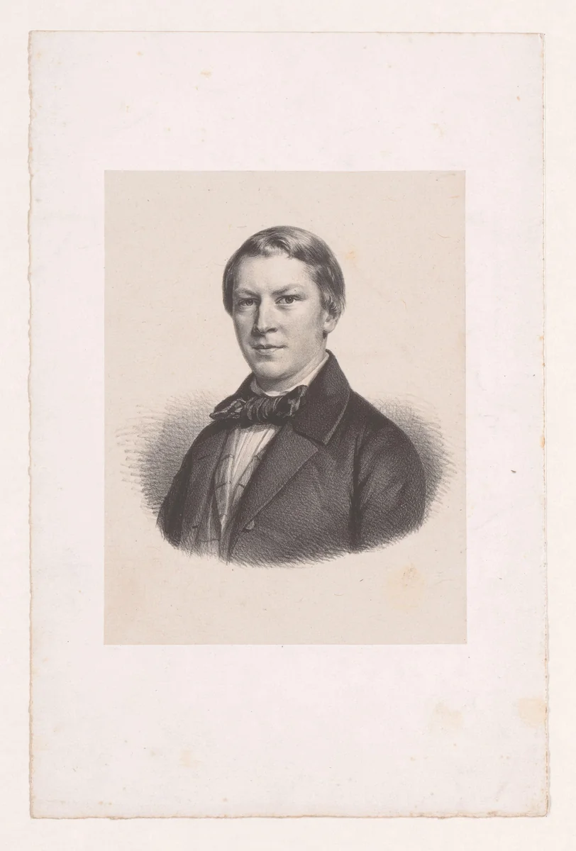 Portret van Gosewinus de Voogt by anonymous, print, 1827-1903