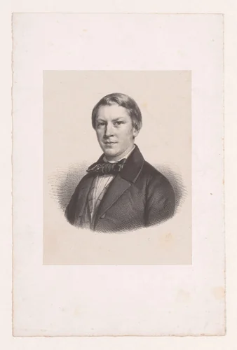 Portret van Gosewinus de Voogt by anonymous, print, 1827-1903