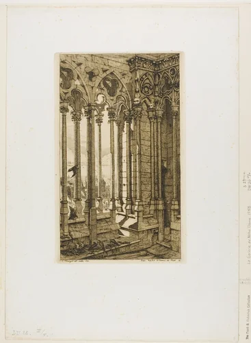 The Gallery of Notre-Dame, Paris by Charles Meryon, print, 1853