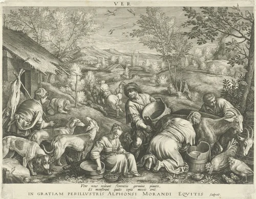 Lente by Unknown, print, 1587-1595