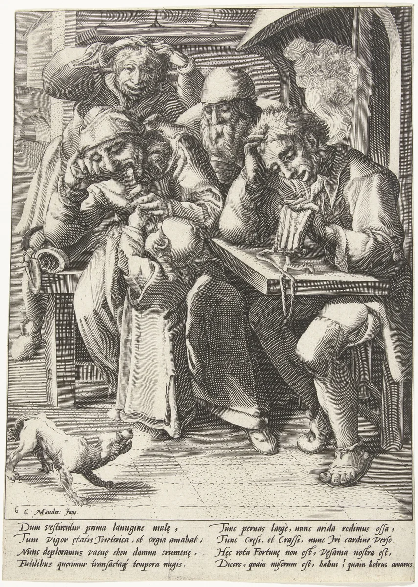 Als het hammetje op is, dan moet men de kale beenen wegslingeren by Unknown, print, 1590-1594
