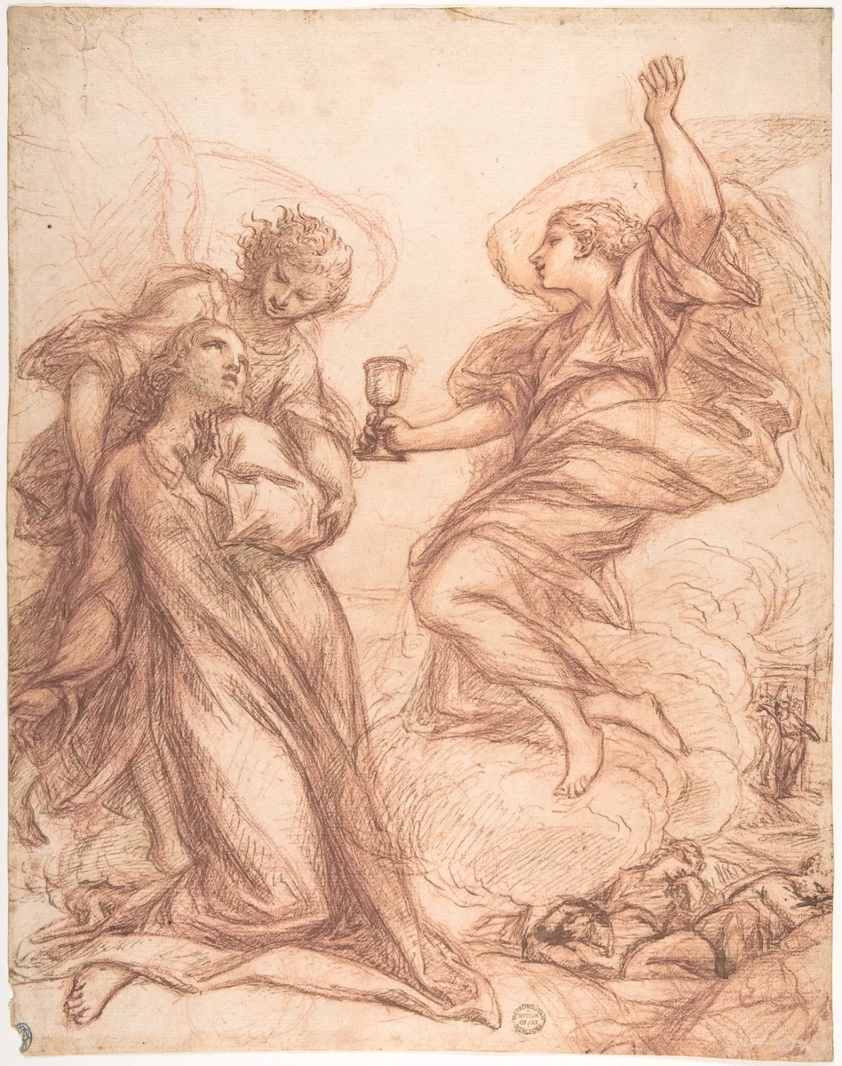 The Agony in the Garden by anonymous, drawing, 1600-1800