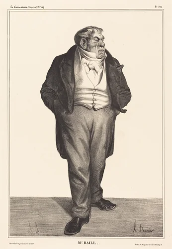 Baillot by Honoré Daumier, print, 1833