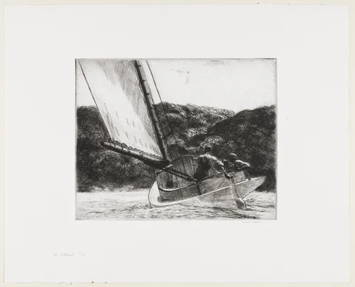 The Catboat by Edward Hopper, print, 1922