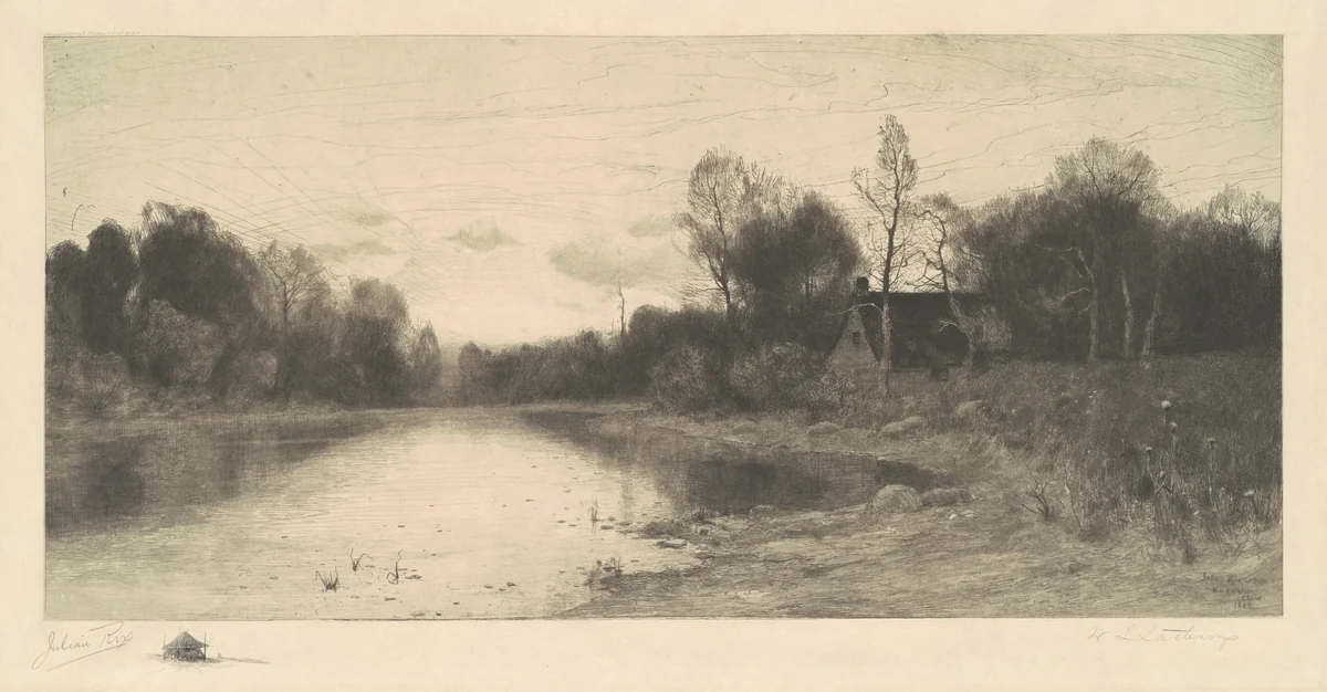 On the Wanaque by William Langson Lathrop, print, 1888