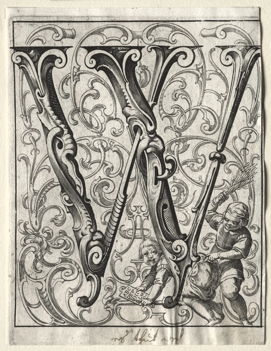 New ABC Booklet: W by Lucas Kilian, print, 1627