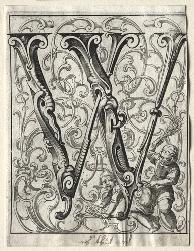 New ABC Booklet: W by Lucas Kilian, print, 1627