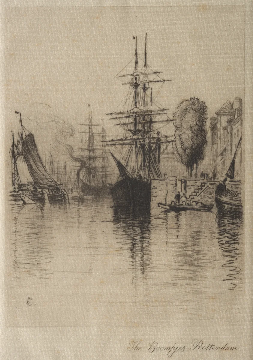 The Boompjes, Rotterdam by Samuel Colman, print, 1832-1920