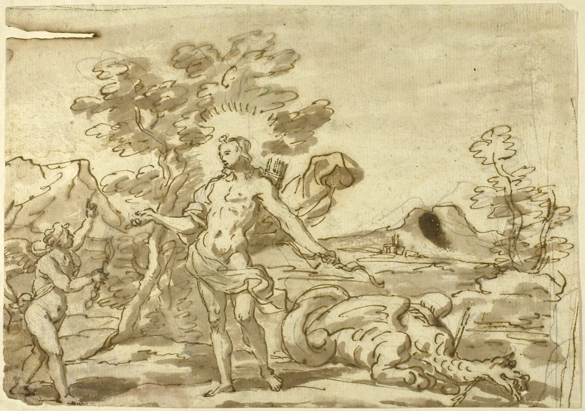 Apollo and the Pythian Monster by Pier Francesco Mola
Carlo Maratti, drawing, 1632-1666