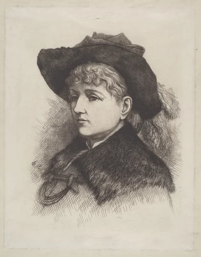 Portrait of the Artist's Wife, Sarah Edwards Nast by Thomas Nast, print, 1884