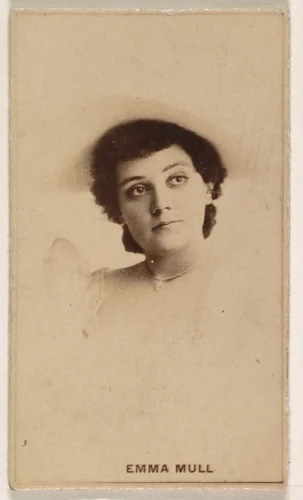 Emma Mull, from the Actresses series (N245) issued by Kinney Brothers to promote Sweet Caporal Cigarettes by Kinney Brothers Tobacco Company, photograph, 1890