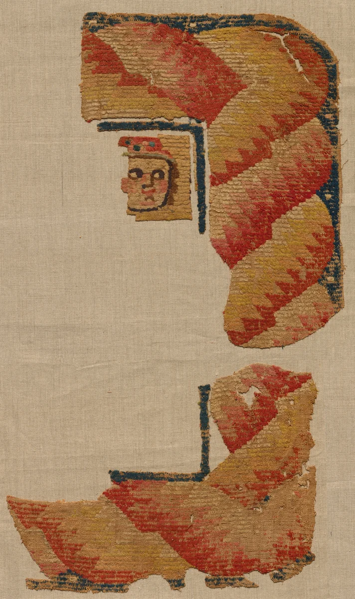 Fragment, Probably an Ornament from a Large Curtain by Unknown, textile, 480-499