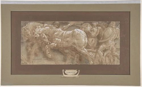 Triumphal Scene by Lelio Orsi, drawing, 1511-1587