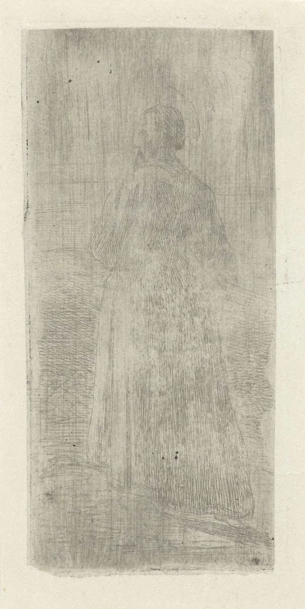 Heilige op de rug gezien by Lambertus Hardenberg, print, 1837-1900