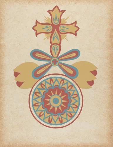 Santa Barbara Mission Doorway Design from the portfolio "Decorative Art of Spanish California" by American 20th Century, index of american design, 1935-1942