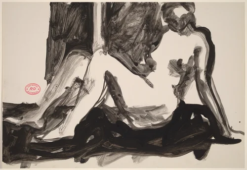 Untitled [female nude seated and leaning back] by Richard Diebenkorn, drawing, 1955-1967
