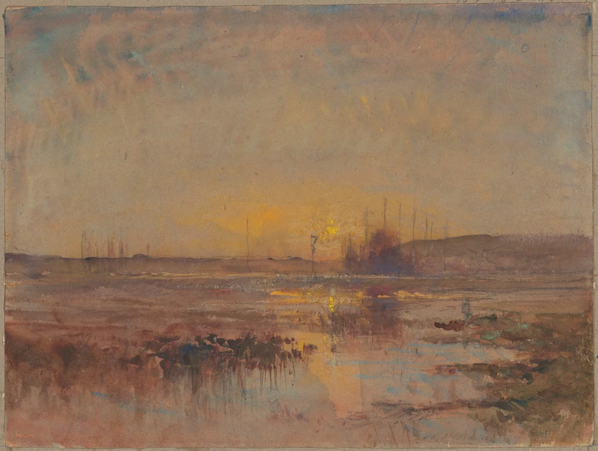 Vicinity of Morestal by François-Auguste Ravier, drawing, 1885-1895