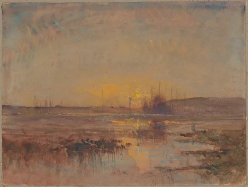 Vicinity of Morestal by François-Auguste Ravier, drawing, 1885-1895