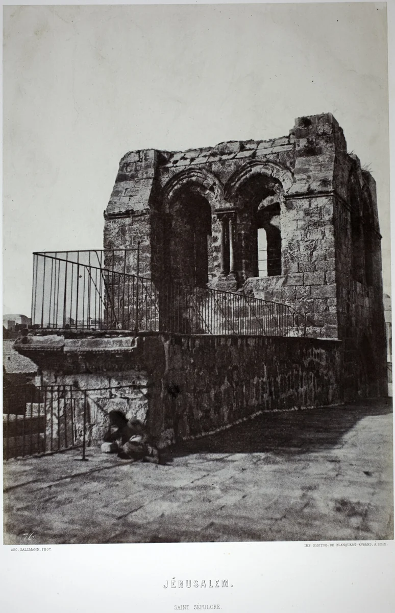 Jerusalem, Church of the Holy Sepulchre (Jérusalem, Saint-Sépulcre) by Auguste Salzmann, photograph, 1854-1856