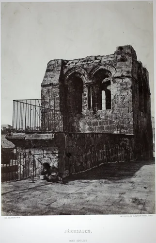 Jerusalem, Church of the Holy Sepulchre (Jérusalem, Saint-Sépulcre) by Auguste Salzmann, photograph, 1854-1856