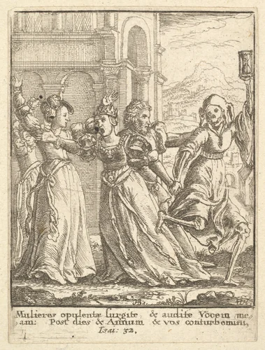 Queen, from the Dance of Death by Wenceslaus Hollar, print, 1651-1800