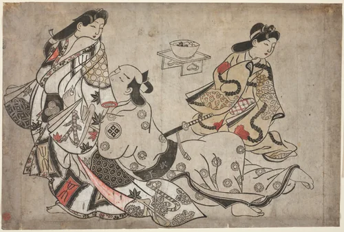 The insistent lover, from an untitled series of erotic prints by Sugimura Jihei, print, 1679-1703