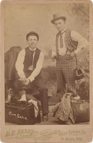 Portrait of "Corn Solve" Salesmen by D. E. Agler Studio, photograph, 1885-1899