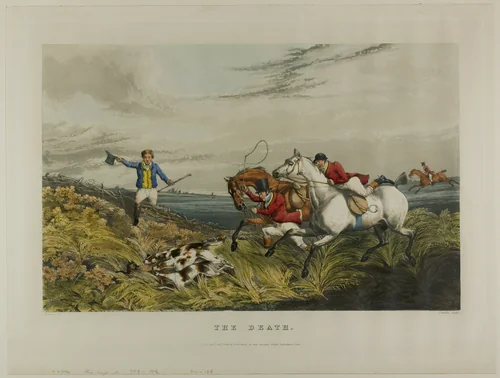 The Death, from the series Fox Hunting by Charles Bentley, print, 1828