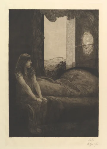 Awakening (from the series A Love) by Max Klinger, print, 1887-1903