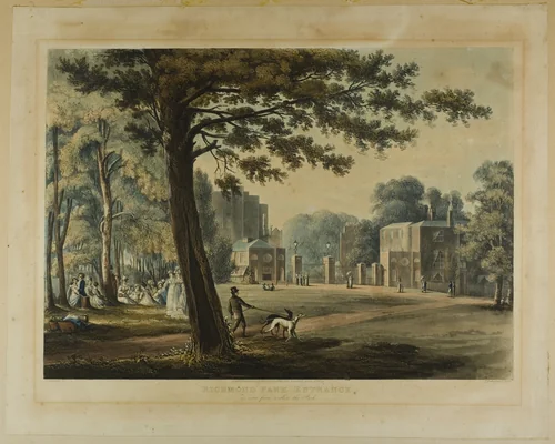 Richmond Park Entrance by Thomas Sutherland, print, 1819