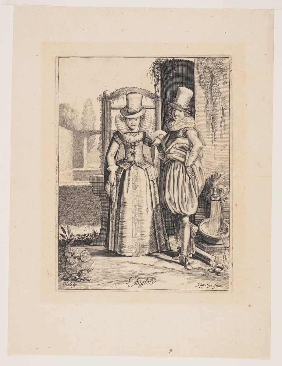 L’Anglois (The English) by Cornelis van Kittensteyn, print, 1620-1640