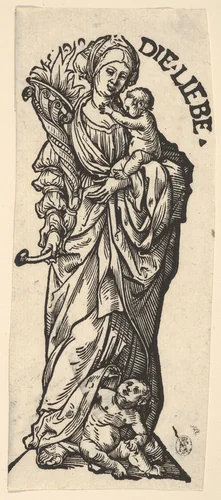 Charity (Die Liebe), from "The Seven Virtues" by Hans Burgkmair, print, 1498-1531