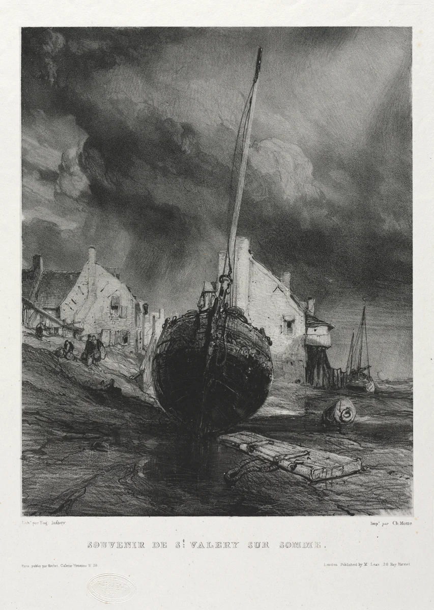 Six Marines: Souvenir Saint Valéry-sur-Somme by Eugène Isabey, print, 1833