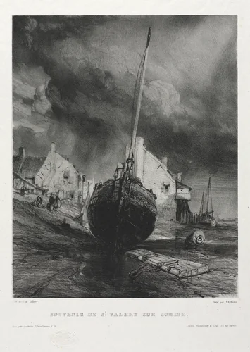 Six Marines: Souvenir Saint Valéry-sur-Somme by Eugène Isabey, print, 1833
