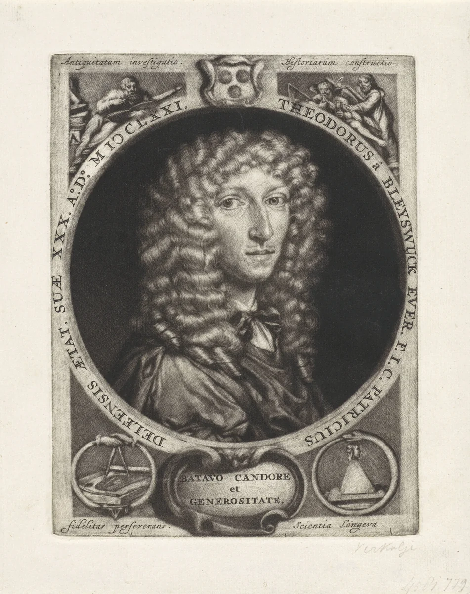 Portret van Dirck Evertsz. van Bleyswijck by Unknown, print, 1671