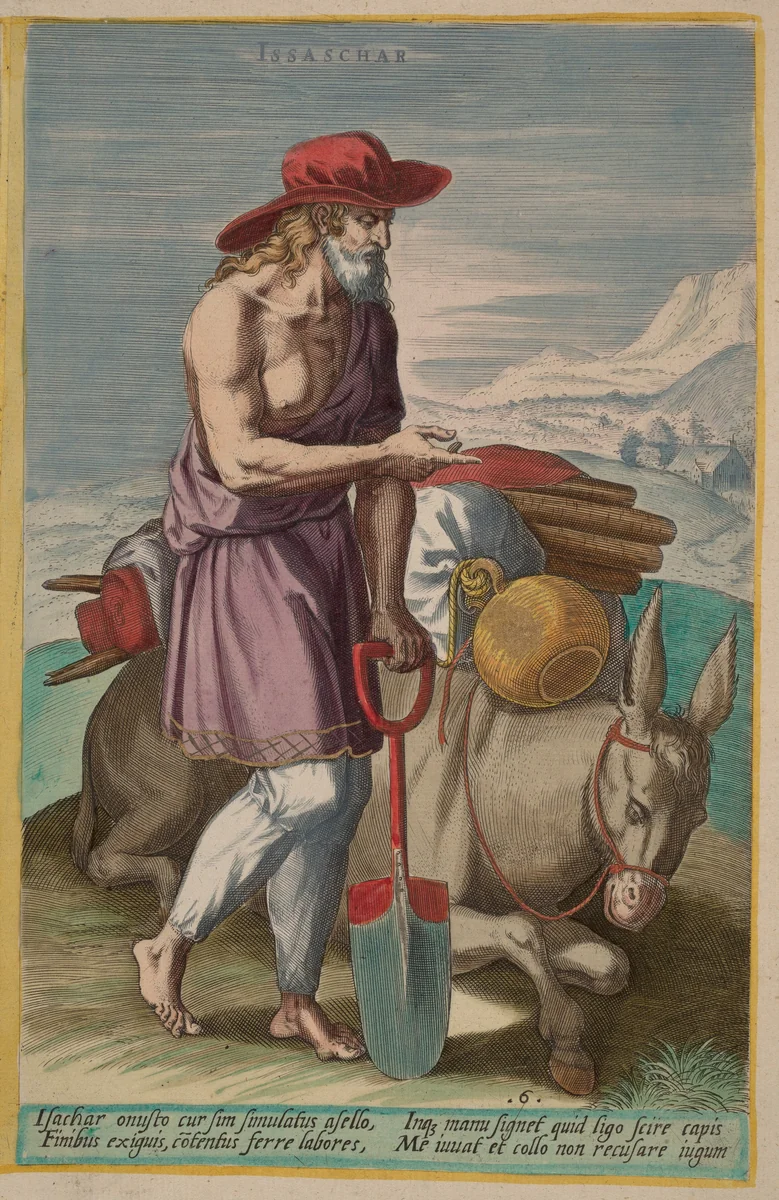 Issachar by Jan Sadeler I, portfolio, 1585