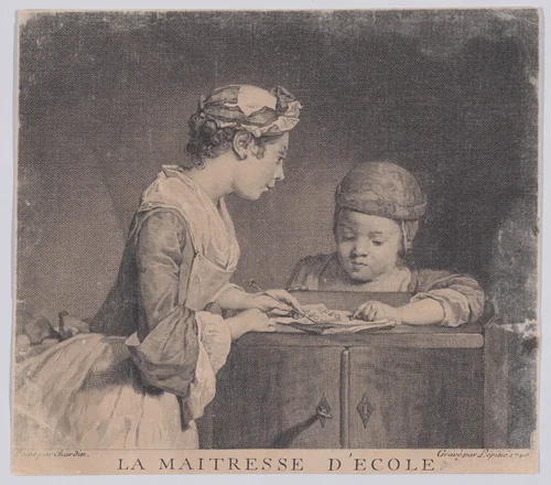 The Schoolmistress by Bernard Lepicié, print, 1740