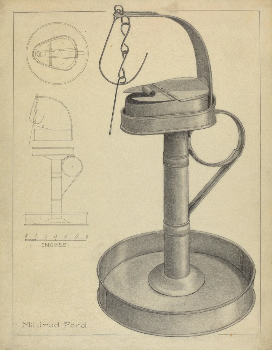 Betty Lamp and Stamp by Mildred Ford, index of american design, 1936