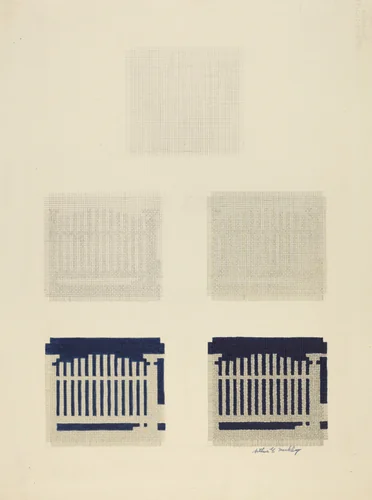 Chart of Coverlet Thread Construction by Arthur G. Merkley, index of american design, 1941