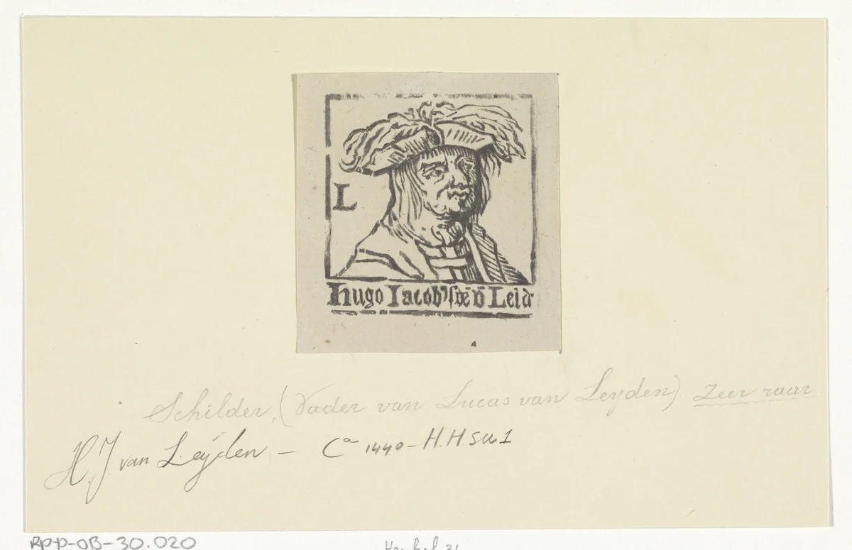 Portret van Hugo Jacobsz. by Cornelis van den Berg, print, 1720-1774