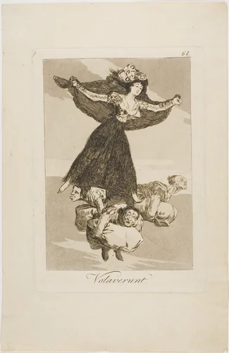 They Have Flown, plate 61 from Los Caprichos by Francisco José de Goya, print, 1797-1799