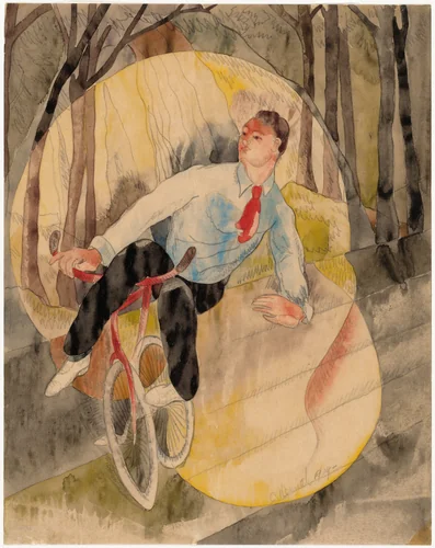 In Vaudeville, the Bicycle Rider by Charles Demuth, drawing, 1919